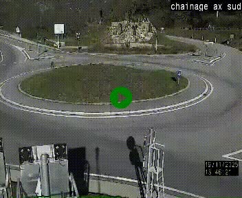 <h2>Webcam au nord d'Ax-les-Thermes au niveau de l'aire de chaînage de la N20. Vue orientée vers les Pyrénées, en direction de Pas de la Case</h2>