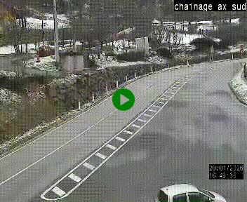 <h2>Webcam au nord d'Ax-les-Thermes au niveau de l'aire de chaînage de la N20. Vue orientée vers les Pyrénées, en direction de Pas de la Case</h2>