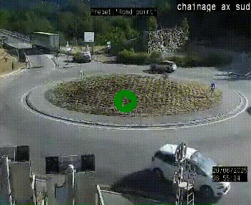 <h2>Webcam au nord d'Ax-les-Thermes au niveau de l'aire de chaînage de la N20. Vue orientée vers les Pyrénées, en direction de Pas de la Case</h2>