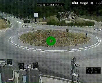 <h2>Webcam au nord d'Ax-les-Thermes au niveau de l'aire de chaînage de la N20. Vue orientée vers les Pyrénées, en direction de Pas de la Case</h2>