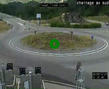 <h2>Webcam au nord d'Ax-les-Thermes au niveau de l'aire de chaînage de la N20. Vue orientée vers les Pyrénées, en direction de Pas de la Case</h2>
