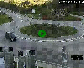 <h2>Webcam au nord d'Ax-les-Thermes au niveau de l'aire de chaînage de la N20. Vue orientée vers les Pyrénées, en direction de Pas de la Case</h2>