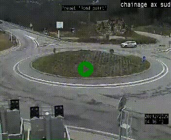 <h2>Webcam au nord d'Ax-les-Thermes au niveau de l'aire de chaînage de la N20. Vue orientée vers les Pyrénées, en direction de Pas de la Case</h2>