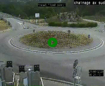 <h2>Webcam au nord d'Ax-les-Thermes au niveau de l'aire de chaînage de la N20. Vue orientée vers les Pyrénées, en direction de Pas de la Case</h2>