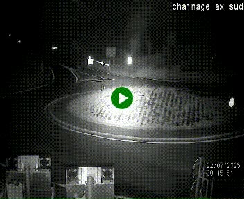 <h2>Webcam au nord d'Ax-les-Thermes au niveau de l'aire de chaînage de la N20. Vue orientée vers les Pyrénées, en direction de Pas de la Case</h2>