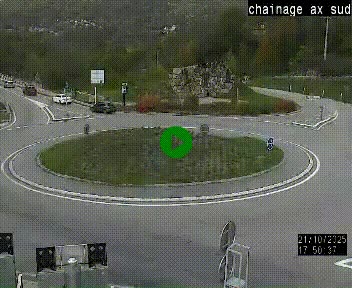 <h2>Webcam au nord d'Ax-les-Thermes au niveau de l'aire de chaînage de la N20. Vue orientée vers les Pyrénées, en direction de Pas de la Case</h2>
