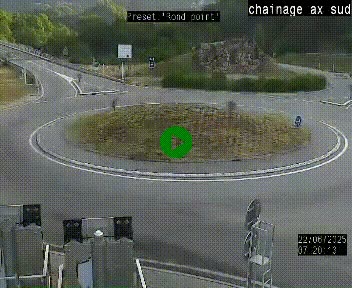 <h2>Webcam au nord d'Ax-les-Thermes au niveau de l'aire de chaînage de la N20. Vue orientée vers les Pyrénées, en direction de Pas de la Case</h2>