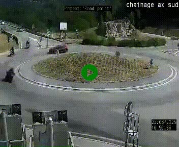 <h2>Webcam au nord d'Ax-les-Thermes au niveau de l'aire de chaînage de la N20. Vue orientée vers les Pyrénées, en direction de Pas de la Case</h2>