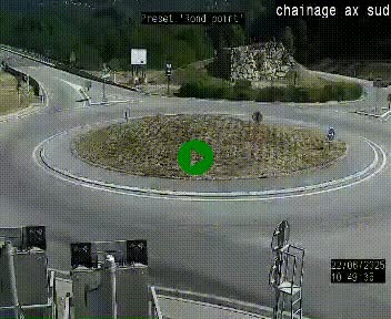 <h2>Webcam au nord d'Ax-les-Thermes au niveau de l'aire de chaînage de la N20. Vue orientée vers les Pyrénées, en direction de Pas de la Case</h2>