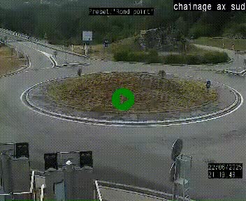 <h2>Webcam au nord d'Ax-les-Thermes au niveau de l'aire de chaînage de la N20. Vue orientée vers les Pyrénées, en direction de Pas de la Case</h2>