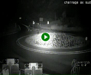 <h2>Webcam au nord d'Ax-les-Thermes au niveau de l'aire de chaînage de la N20. Vue orientée vers les Pyrénées, en direction de Pas de la Case</h2>