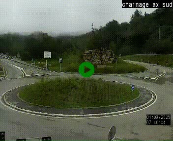 <h2>Webcam au nord d'Ax-les-Thermes au niveau de l'aire de chaînage de la N20. Vue orientée vers les Pyrénées, en direction de Pas de la Case</h2>