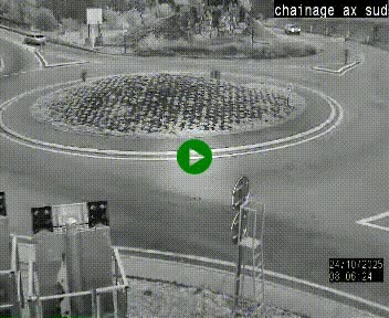 <h2>Webcam au nord d'Ax-les-Thermes au niveau de l'aire de chaînage de la N20. Vue orientée vers les Pyrénées, en direction de Pas de la Case</h2>