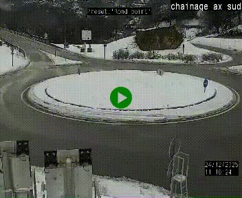 <h2>Webcam au nord d'Ax-les-Thermes au niveau de l'aire de chaînage de la N20. Vue orientée vers les Pyrénées, en direction de Pas de la Case</h2>