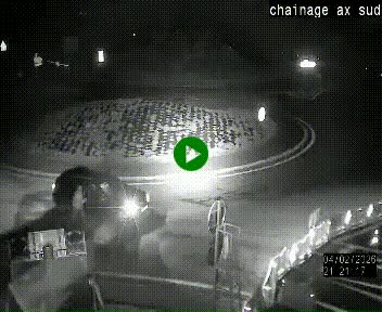 <h2>Webcam au nord d'Ax-les-Thermes au niveau de l'aire de chaînage de la N20. Vue orientée vers les Pyrénées, en direction de Pas de la Case</h2>