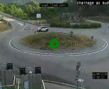 <h2>Webcam au nord d'Ax-les-Thermes au niveau de l'aire de chaînage de la N20. Vue orientée vers les Pyrénées, en direction de Pas de la Case</h2>