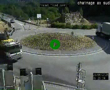 <h2>Webcam au nord d'Ax-les-Thermes au niveau de l'aire de chaînage de la N20. Vue orientée vers les Pyrénées, en direction de Pas de la Case</h2>