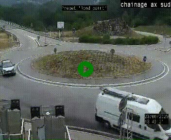 <h2>Webcam au nord d'Ax-les-Thermes au niveau de l'aire de chaînage de la N20. Vue orientée vers les Pyrénées, en direction de Pas de la Case</h2>