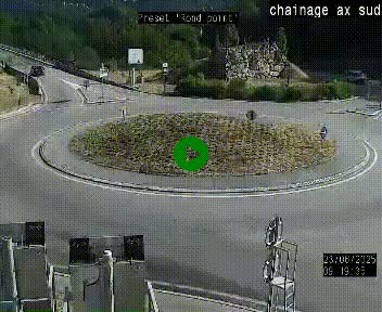 <h2>Webcam au nord d'Ax-les-Thermes au niveau de l'aire de chaînage de la N20. Vue orientée vers les Pyrénées, en direction de Pas de la Case</h2>