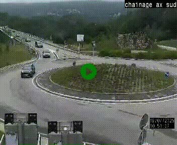 <h2>Webcam au nord d'Ax-les-Thermes au niveau de l'aire de chaînage de la N20. Vue orientée vers les Pyrénées, en direction de Pas de la Case</h2>