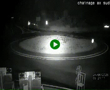 <h2>Webcam au nord d'Ax-les-Thermes au niveau de l'aire de chaînage de la N20. Vue orientée vers les Pyrénées, en direction de Pas de la Case</h2>