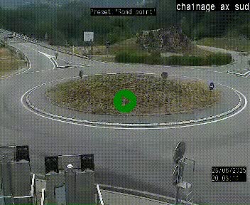 <h2>Webcam au nord d'Ax-les-Thermes au niveau de l'aire de chaînage de la N20. Vue orientée vers les Pyrénées, en direction de Pas de la Case</h2>
