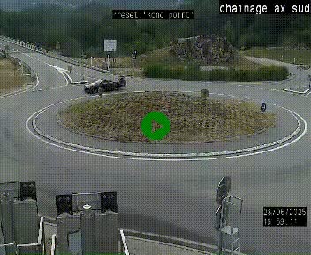 <h2>Webcam au nord d'Ax-les-Thermes au niveau de l'aire de chaînage de la N20. Vue orientée vers les Pyrénées, en direction de Pas de la Case</h2>
