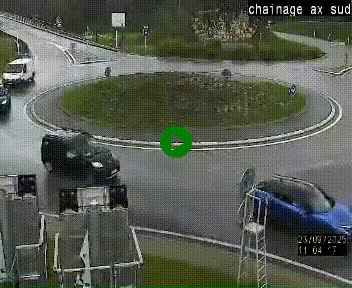 <h2>Webcam au nord d'Ax-les-Thermes au niveau de l'aire de chaînage de la N20. Vue orientée vers les Pyrénées, en direction de Pas de la Case</h2>