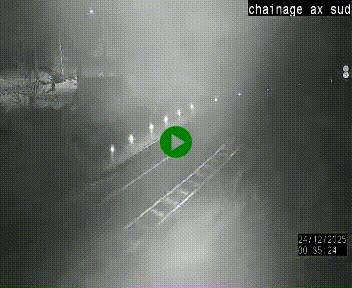 <h2>Webcam au nord d'Ax-les-Thermes au niveau de l'aire de chaînage de la N20. Vue orientée vers les Pyrénées, en direction de Pas de la Case</h2>