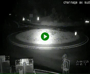 <h2>Webcam au nord d'Ax-les-Thermes au niveau de l'aire de chaînage de la N20. Vue orientée vers les Pyrénées, en direction de Pas de la Case</h2>