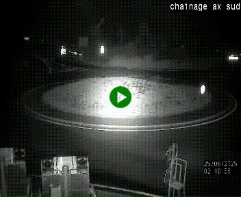 <h2>Webcam au nord d'Ax-les-Thermes au niveau de l'aire de chaînage de la N20. Vue orientée vers les Pyrénées, en direction de Pas de la Case</h2>