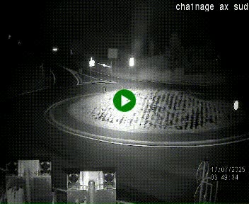 <h2>Webcam au nord d'Ax-les-Thermes au niveau de l'aire de chaînage de la N20. Vue orientée vers les Pyrénées, en direction de Pas de la Case</h2>