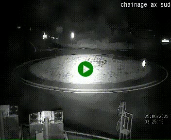 <h2>Webcam au nord d'Ax-les-Thermes au niveau de l'aire de chaînage de la N20. Vue orientée vers les Pyrénées, en direction de Pas de la Case</h2>