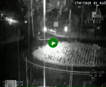 <h2>Webcam au nord d'Ax-les-Thermes au niveau de l'aire de chaînage de la N20. Vue orientée vers les Pyrénées, en direction de Pas de la Case</h2>
