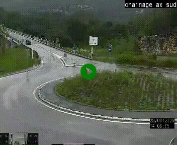 <h2>Webcam au nord d'Ax-les-Thermes au niveau de l'aire de chaînage de la N20. Vue orientée vers les Pyrénées, en direction de Pas de la Case</h2>