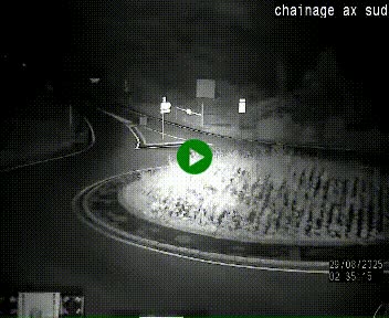 <h2>Webcam au nord d'Ax-les-Thermes au niveau de l'aire de chaînage de la N20. Vue orientée vers les Pyrénées, en direction de Pas de la Case</h2>