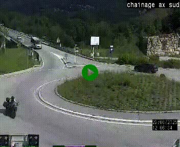 <h2>Webcam au nord d'Ax-les-Thermes au niveau de l'aire de chaînage de la N20. Vue orientée vers les Pyrénées, en direction de Pas de la Case</h2>