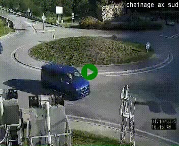 <h2>Webcam au nord d'Ax-les-Thermes au niveau de l'aire de chaînage de la N20. Vue orientée vers les Pyrénées, en direction de Pas de la Case</h2>