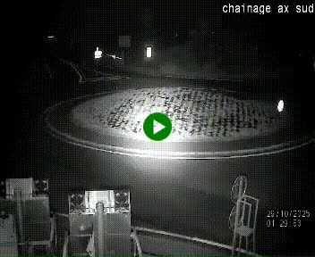 <h2>Webcam au nord d'Ax-les-Thermes au niveau de l'aire de chaînage de la N20. Vue orientée vers les Pyrénées, en direction de Pas de la Case</h2>