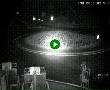 <h2>Webcam au nord d'Ax-les-Thermes au niveau de l'aire de chaînage de la N20. Vue orientée vers les Pyrénées, en direction de Pas de la Case</h2>