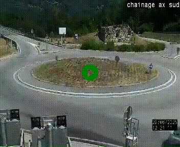 <h2>Webcam au nord d'Ax-les-Thermes au niveau de l'aire de chaînage de la N20. Vue orientée vers les Pyrénées, en direction de Pas de la Case</h2>