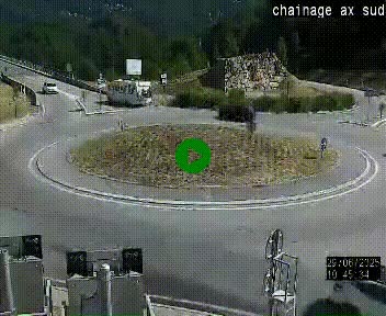 <h2>Webcam au nord d'Ax-les-Thermes au niveau de l'aire de chaînage de la N20. Vue orientée vers les Pyrénées, en direction de Pas de la Case</h2>