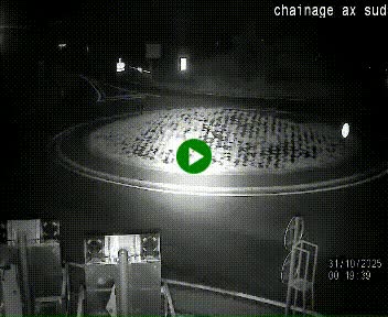 <h2>Webcam au nord d'Ax-les-Thermes au niveau de l'aire de chaînage de la N20. Vue orientée vers les Pyrénées, en direction de Pas de la Case</h2>