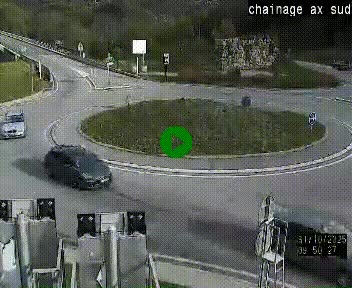 <h2>Webcam au nord d'Ax-les-Thermes au niveau de l'aire de chaînage de la N20. Vue orientée vers les Pyrénées, en direction de Pas de la Case</h2>