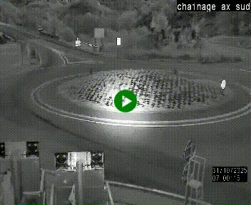 <h2>Webcam au nord d'Ax-les-Thermes au niveau de l'aire de chaînage de la N20. Vue orientée vers les Pyrénées, en direction de Pas de la Case</h2>