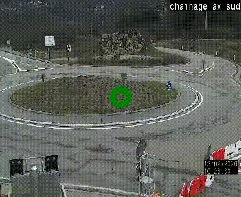 <h2>Webcam au nord d'Ax-les-Thermes au niveau de l'aire de chaînage de la N20. Vue orientée vers les Pyrénées, en direction de Pas de la Case</h2>