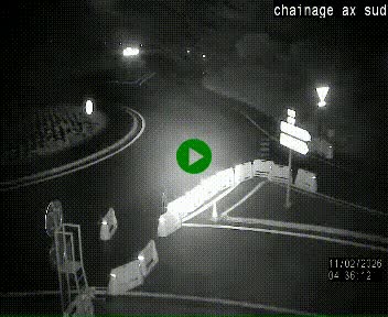 <h2>Webcam au nord d'Ax-les-Thermes au niveau de l'aire de chaînage de la N20. Vue orientée vers les Pyrénées, en direction de Pas de la Case</h2>