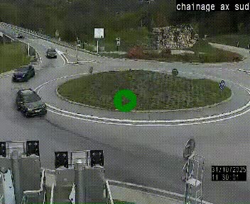 <h2>Webcam au nord d'Ax-les-Thermes au niveau de l'aire de chaînage de la N20. Vue orientée vers les Pyrénées, en direction de Pas de la Case</h2>