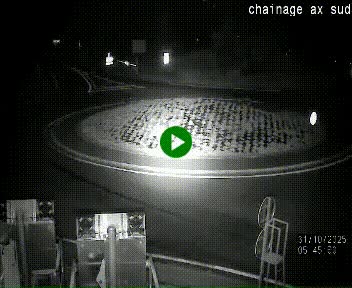 <h2>Webcam au nord d'Ax-les-Thermes au niveau de l'aire de chaînage de la N20. Vue orientée vers les Pyrénées, en direction de Pas de la Case</h2>