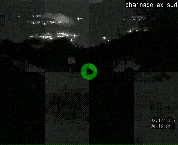 <h2>Webcam au nord d'Ax-les-Thermes au niveau de l'aire de chaînage de la N20. Vue orientée vers les Pyrénées, en direction de Pas de la Case</h2>